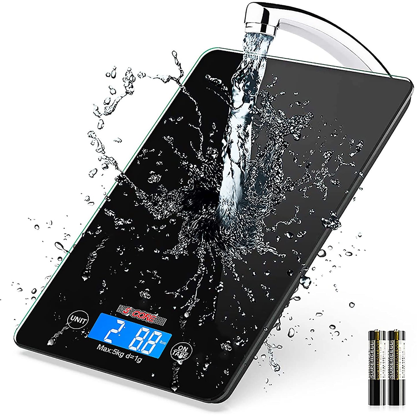 Food Kitchen Scale with LCD Display/ Durable Digital Scale with KG, LB, GM & OZ Unit Conversion/ Ideal for Weight Loss, Baking, Cooking, Keto, and Meal Prep/ Battery Included- K 43