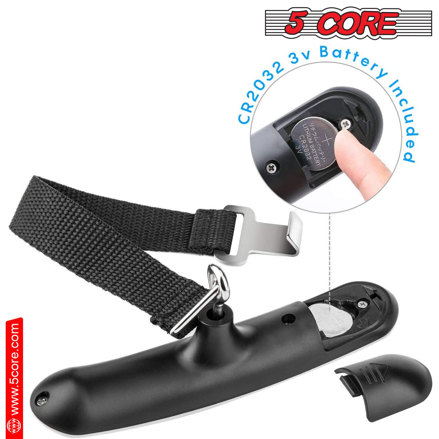 Kcubeinc 110 Pounds Digital Hanging Luggage Scale with Backlit/ Scale for Travel, Rubber Paint Handle and Battery Included- LS-005