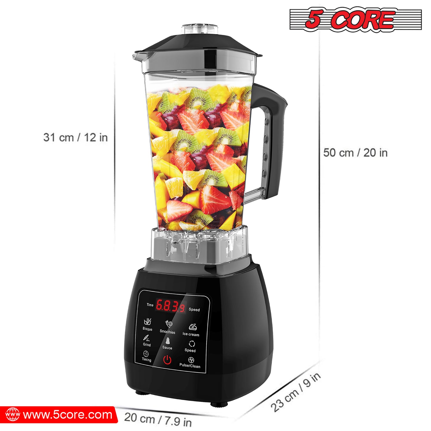 Personal Blender for Shakes and Smoothies/ Portable Blender with 68 Oz Capacity with Travel Cup and Lid/ Heavy-Duty Portable Blender & Food Processor Ideal for Juices, Baby Food- JB 2000 D