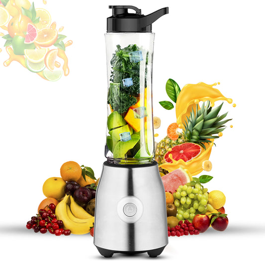 Personal Blender 20 Oz Capacity| BPA Free Food Processor with Portable Bottle 600ml| 300W Electric Motor Powerful Blender with 4 Stainless Steel Blades| For Shakes and Smoothies - 5C 521