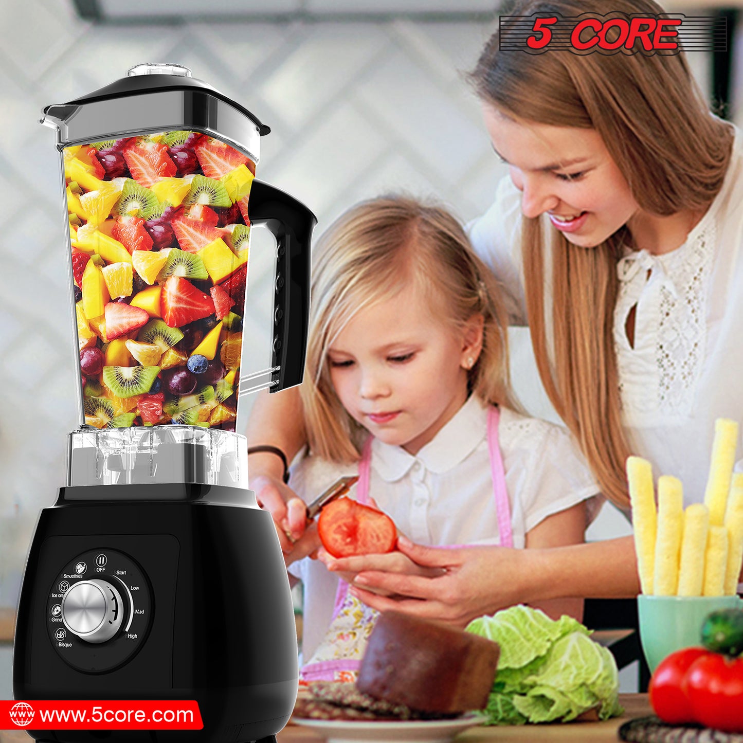 Personal Blender for Shakes & Smoothies/ Portable Blender 68 Oz Capacity, Titanium Blade, Travel Cup & Lid/ Heavy-Duty Portable Blender & Food Processor Ideal for Juices, Baby Food- JB 2000 M