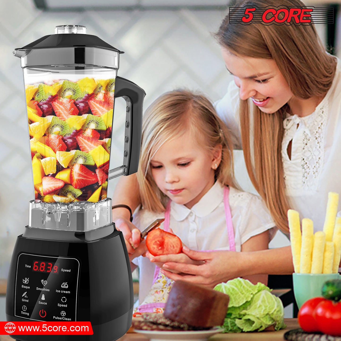 Personal Blender for Shakes and Smoothies/ Portable Blender with 68 Oz Capacity with Travel Cup and Lid/ Heavy-Duty Portable Blender & Food Processor Ideal for Juices, Baby Food- JB 2000 D