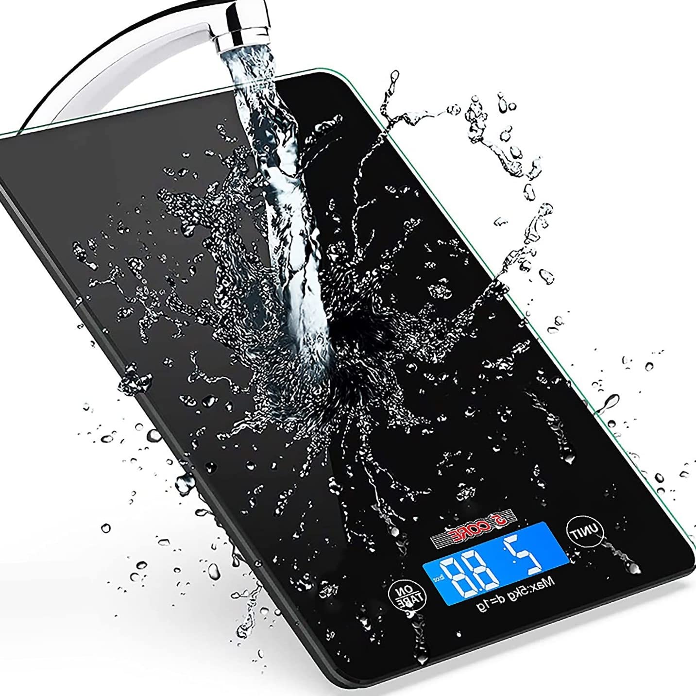 Food Kitchen Scale with LCD Display/ Durable Digital Scale with KG, LB, GM & OZ Unit Conversion/ Ideal for Weight Loss, Baking, Cooking, Keto, and Meal Prep/ Battery Included- K 43