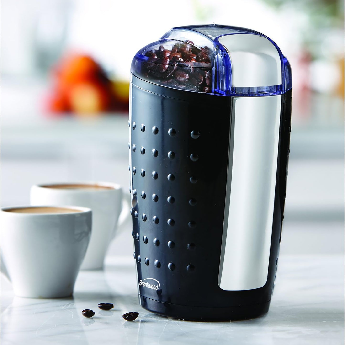 One-Touch Coffee and Spice Grinder Black| Stainless Steel Blades, Removable Chamber| Capacity up to 12 Cups| Electric Coffee Grinder for Beans, Spices, and More- CG 01 BL
