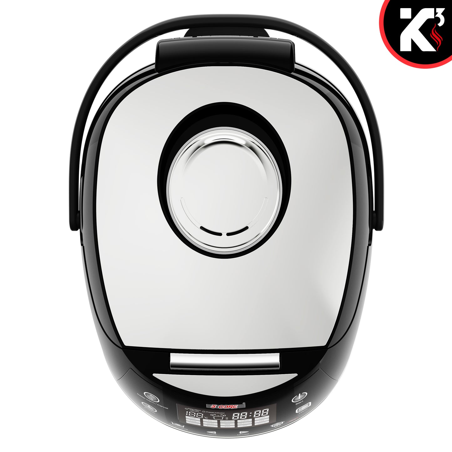 Kcubeinc 5.3Qt Asian Rice Cooker Digital Programmable 15-in-1 Ergonomic Large Touch Screen Electric Multi Cooker Slow Cooker Steamer Pot Warmer 11 Cups 24 Hour Delay Timer Auto Keep Warm Feature RC 0501