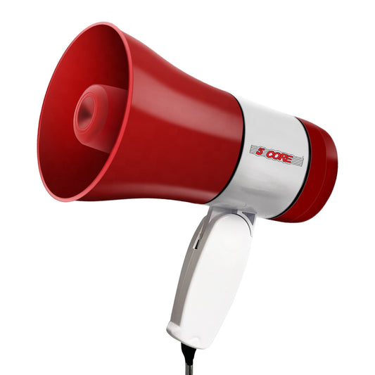 Portable Megaphone Bullhorn 10 Watt Power Megaphone Speaker| 400+ Yard Range Megaphone Multi-Function with USB, Siren, Volume Control Handheld Mic Indoor & Outdoor Use- 138 RU