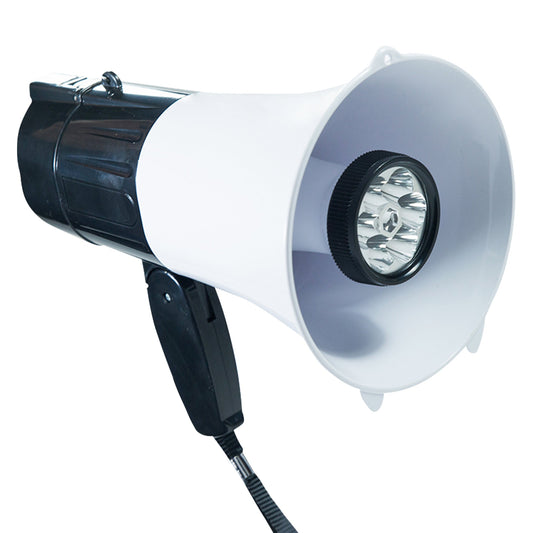 Portable Megaphone Bullhorn 20 Watt Power Megaphone Speaker| 200+ Yard Range Megaphone Multi-Function with LED, Siren, Volume Control Handheld Mic Indoor & Outdoor Use- 148 LED