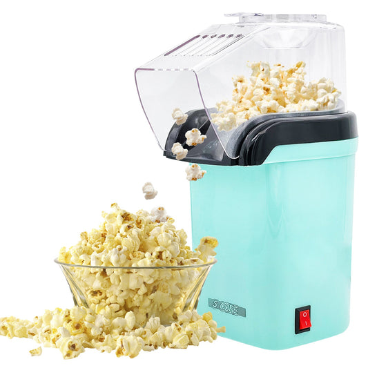 5 Core Hot Air Popcorn Popper Machine 1200W Electric Popcorn Kernel Corn Maker Bpa Free, 95% Popping Rate, 2 Minutes Fast, No Oil-Healthy Snack for Kids Adults, Home, Party, Gift POP G