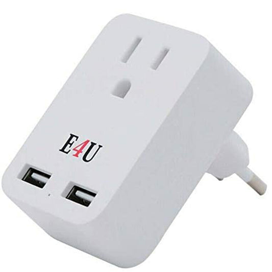 In Wall 2 USB 1 Outlet Type C Adapter 2.4A USB Fast Charger ETL Approved 2U1O-C-1
