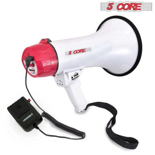 Megaphone Speaker 40W Portable Bullhorn| Rechargeable, Siren Mode, Recording, Detachable Mic | PA Sound with Aux, USB, and TF Card Input, Inddor, Outdoor Use - 20RF