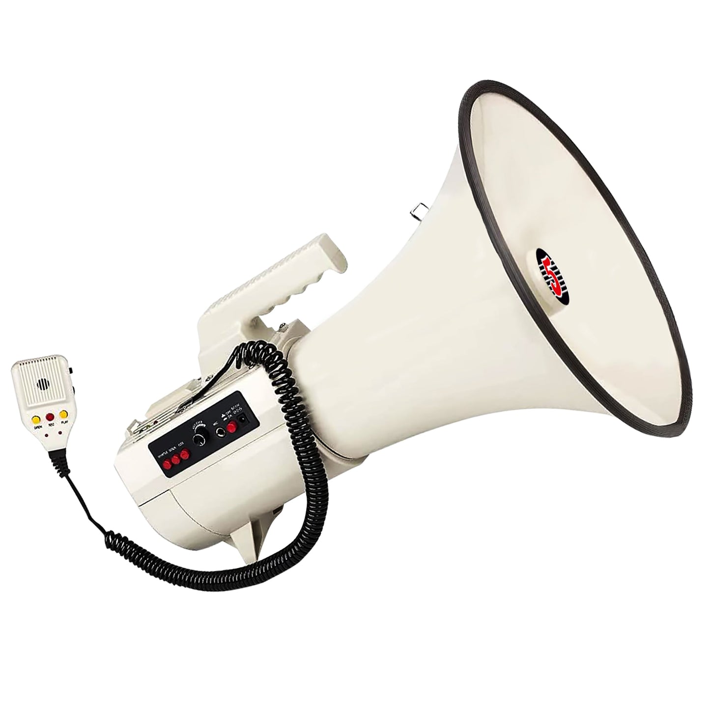 Megaphone 50W Premium Bull Horn for Clear Sound with Ergonomic Grip| Multi-Function with Talk, Siren, Record, Volume Control| USB, SD, AUX Input| Handheld Mic Indoor & Outdoor Use- 4501 USB