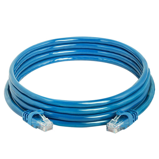 Cat6 Ethernet Cable, Internet Network LAN Patch Cords, Outdoor & Indoor, 6 FT High Speed 26AWG LAN Network with Gold Plated RJ45 Connector, Weatherproof for Router/Gaming/Modem ET 6FT BLU