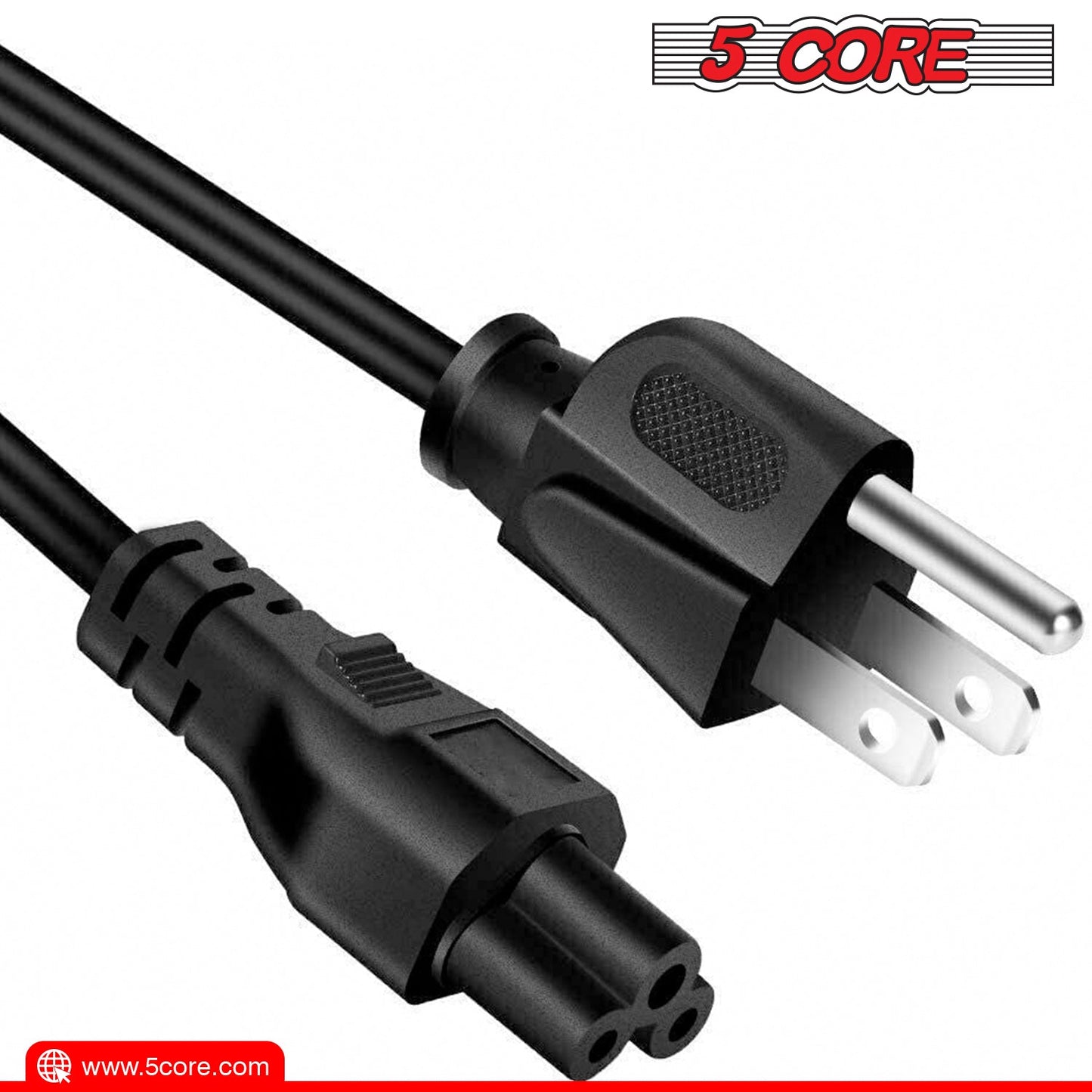 Kcubeinc Extra Long 12ft 3 Prong Non-Polarized AC Wall Power Cable Cord for HP Dell Samsung Sony Asus Acer Toshiba Laptop Charger LED LCD Monitor Replacement Power Cord PL 1002