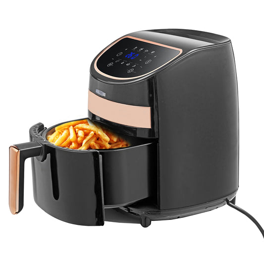 Air Fryer Oven 3.2 Quart (3 Liter)| 4-in-1 Black Airfryer, Bake, Roast, Reheat, Space-saving & Low-noise, 85% Oil-less, Nonstick| Large Touch Screen, ETL Approved- AF 320