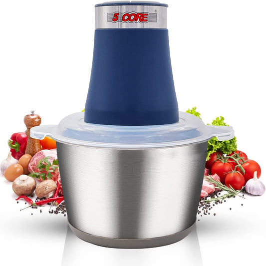 Kcubeinc Food Processor 300W Motor/ Electric Chopper Heavy Duty Meat Grinder/ 12 Cup Capacity, Stainless Steel Bowl With 2 Speed for Vegetables, Fruits, Nuts, Coffee Beans, Lean Ground Meat- MG S SSB