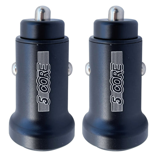 2 Pieces Car USB Fast Charger Dual Car Phone Charger IPhone Samsung USB-C Adapter CDKC13 2Pcs