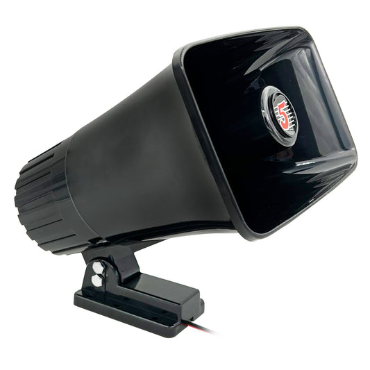 Indoor/Outdoor PA Horn Speaker 8" Black/ 65W Max Power Portable PA Speaker 8 Ohms Impedance/ Loud and Far-Reaching Sound Projection/ Mounting Bracket & Hardware Included- HW 508 BLK