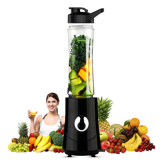 Personal Blender 20 Oz Capacity| BPA Free Food Processor with Portable Bottle 600ml| 160W with Stainless Blades for Powerful Blending Performance| Perfect for Shakes and Smoothies - 5C 421