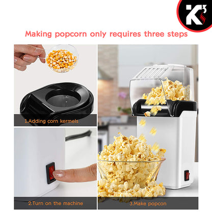 Kcubeinc Popcorn Machine Hot Air Electric Popper Kernel Corn Maker Bpa Free No Oil POP W