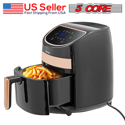 Air Fryer Oven 3.2 Quart (3 Liter)| 4-in-1 Black Airfryer, Bake, Roast, Reheat, Space-saving & Low-noise, 85% Oil-less, Nonstick| Large Touch Screen, ETL Approved- AF 320