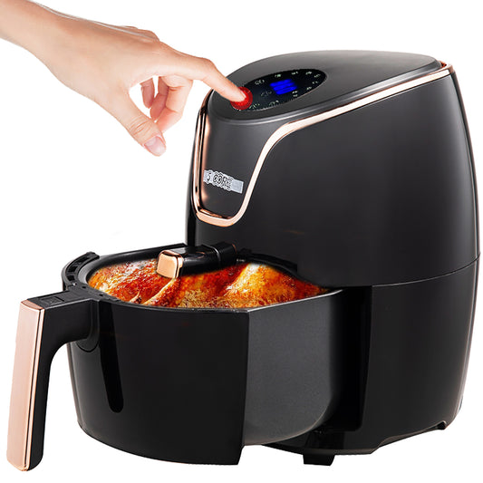 Air Fryer Oven 3.8 Quart (3.5 Liter)|Air Fryers Oven 1400W| 4-in-1 Black Airfryer, Bake, Roast, Reheat, Space-saving & Low-noise, 85% Less Oil, Nonstick, 11 Preset, Large Touch Screen- AF 380