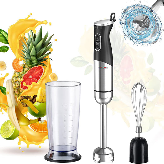 Our Powerful Immersion Blender| 500W Electric Hand Blender with 800ml Mixing Beaker| Portable Stick Mixer Perfect for Soup, Smoothie, Puree, Baby Food, 304 Stainless Steel Blades- HB 1516 NEW