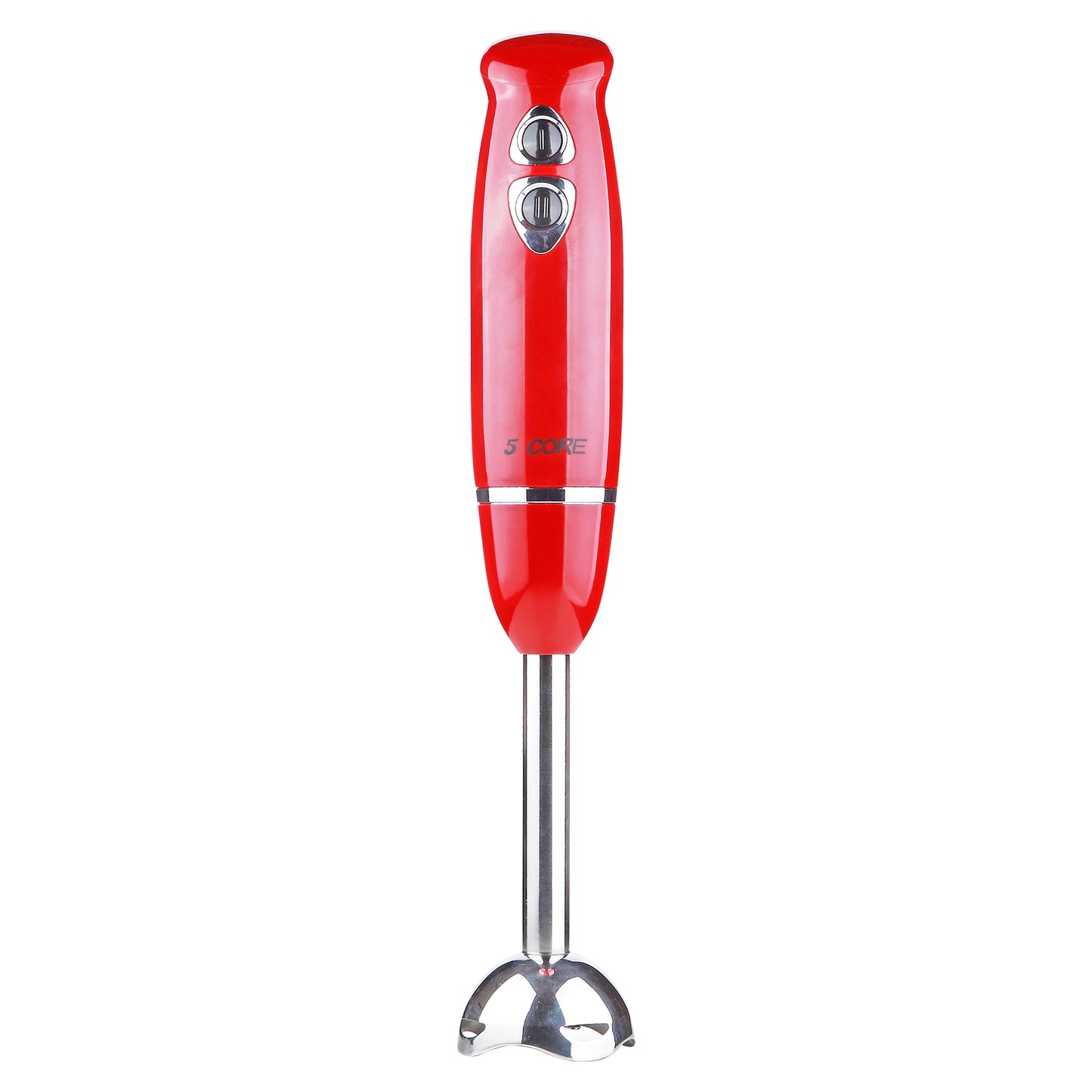 Powerful Immersion Blender Red| 500 Watt Multi-Purpose Hand Blender Heavy Duty Copper Motor Brushed Stainless Steel| for Soup, Smoothie, Puree, Baby Food, 304 Stainless Steel Blades- HB 1510 RED