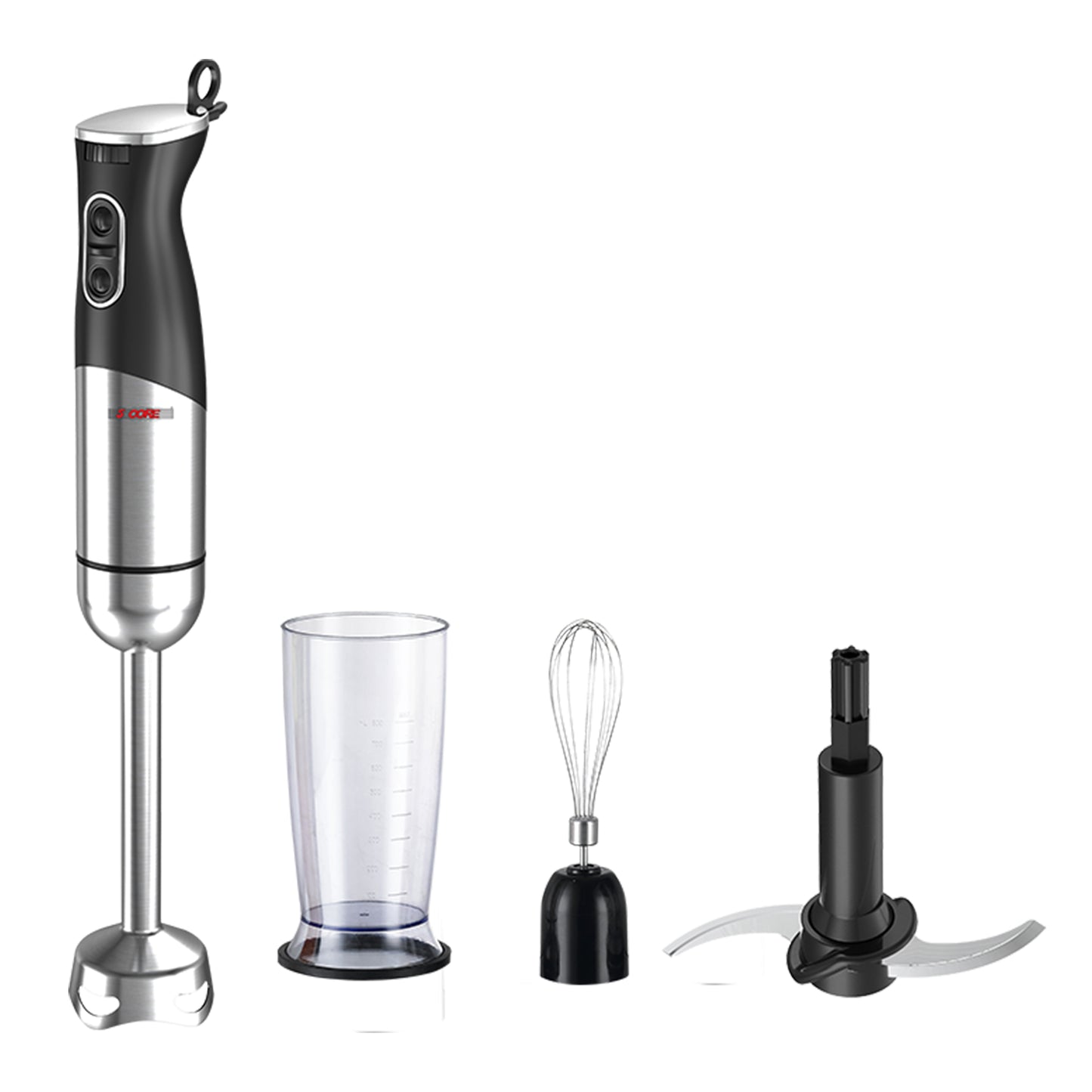 Powerful Immersion Blender| 400W Electric Hand Blender with 800ml Mixing Beaker| Portable Stick Mixer Perfect for Soup, Smoothie, Puree, Baby Food, 304 Stainless Steel Blades- HB 1516