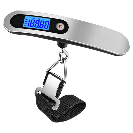 Kcubeinc 110 Pounds Digital Hanging Luggage Scale with Backlit/ Scale for Travel, Rubber Paint Handle and Battery Included- LS-005