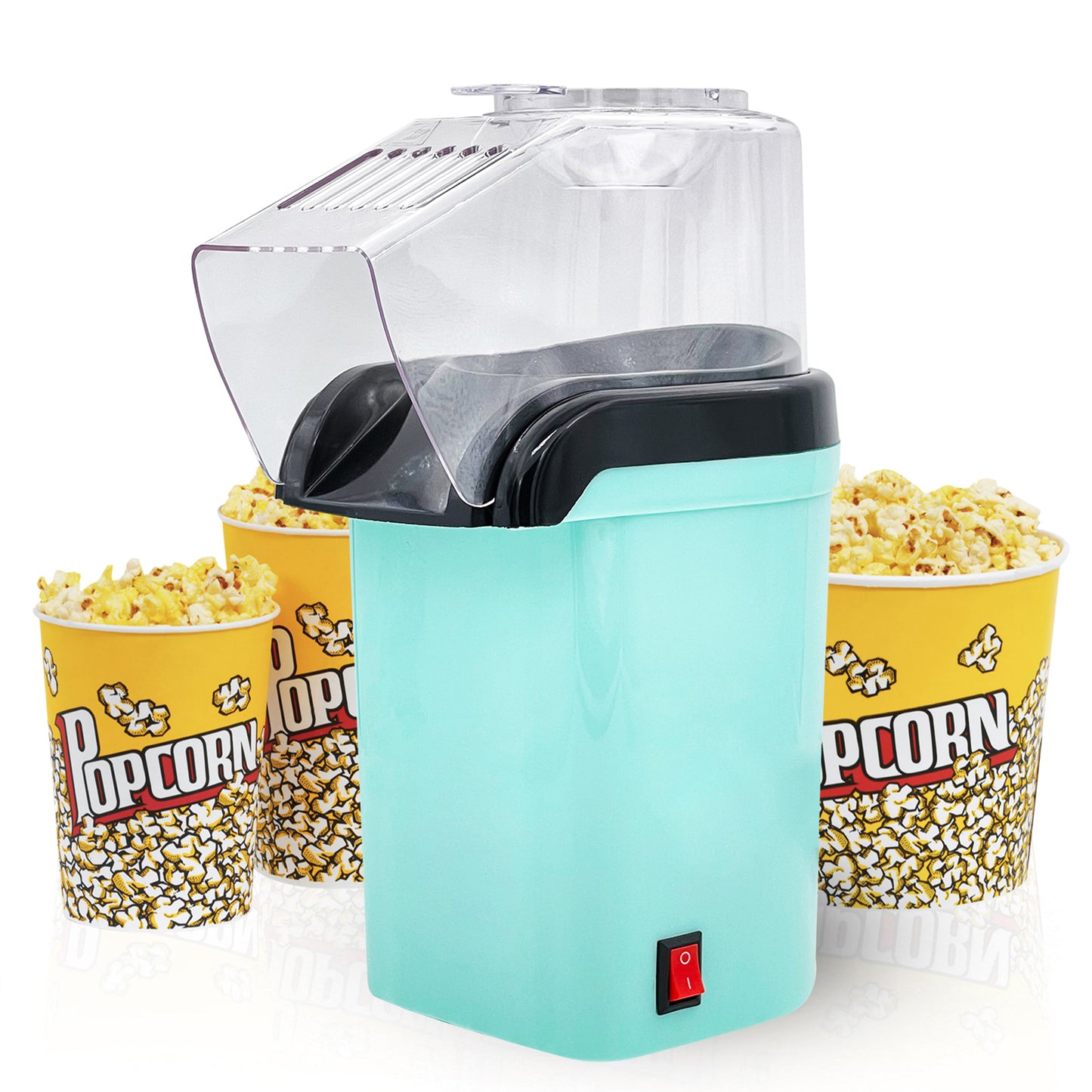 Kcubeinc Popcorn Machine Hot Air Electric Popper Kernel Corn Maker Bpa Free No Oil POP G