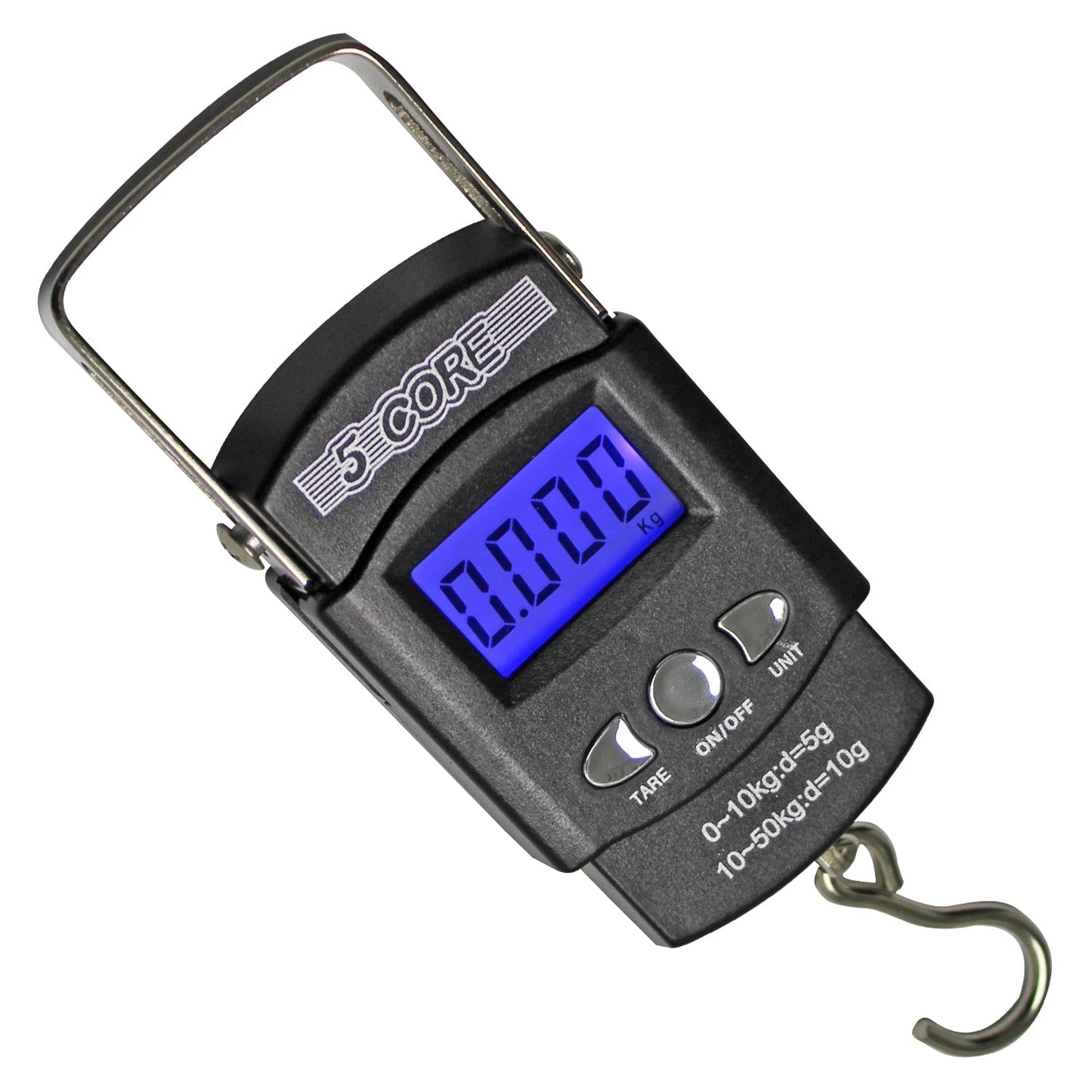 Portable Fish Scale Handheld Electronic Digital Hanging Weight 110lb/50kg 5Core LS-006