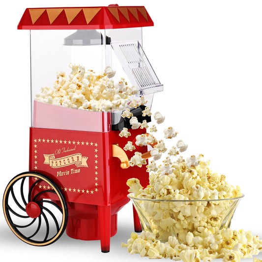 Popcorn Machine Maker Popcorn Machine with Wheels, 1400 Watts, 120 V, Hot Air POP 820
