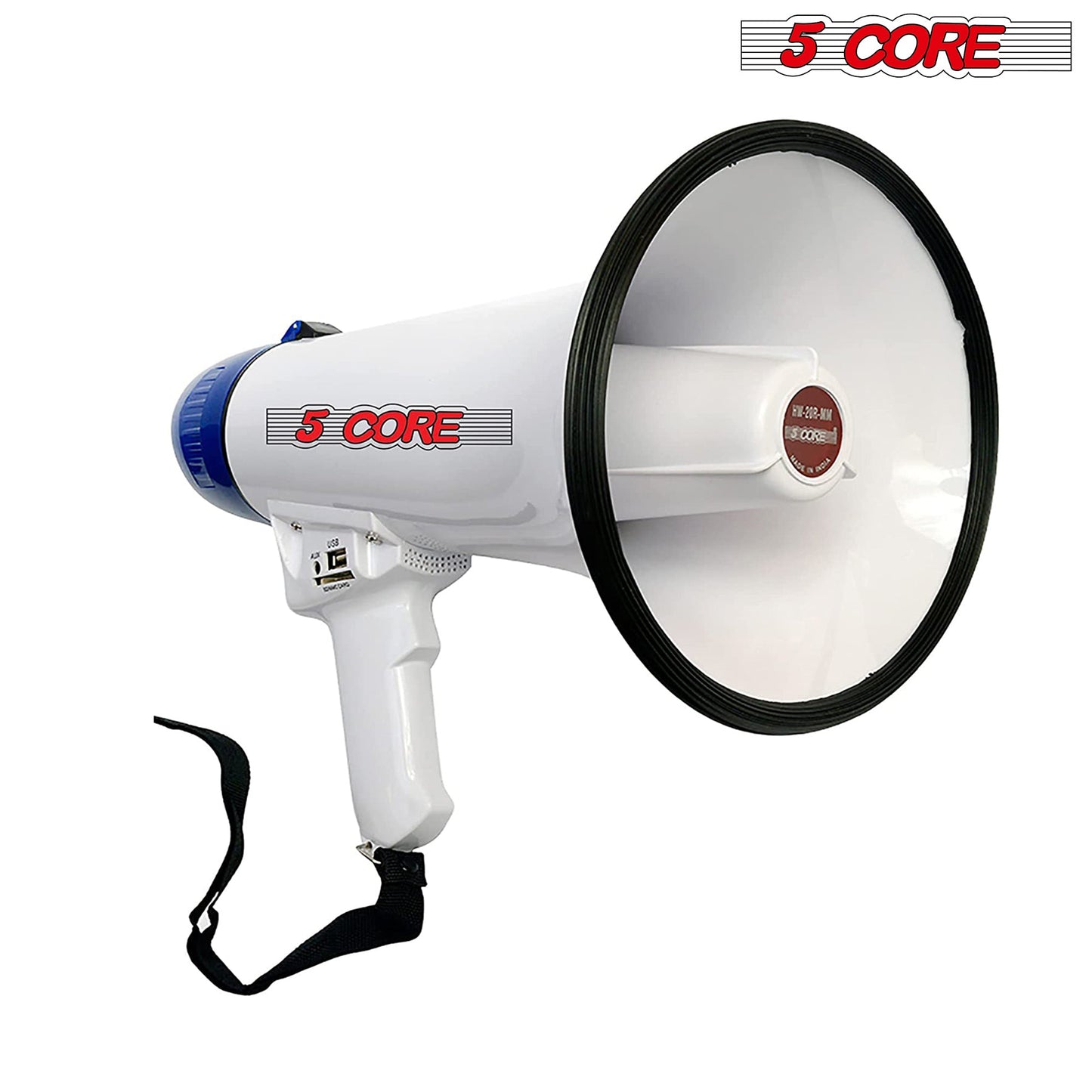 20W Portable Megaphone Clear & Far Reaching Sound- Multi-Function with, Recording, Siren, Volume Control | Indoor & Outdoor Use for Sports, Emergency Response and More- 20R WoB