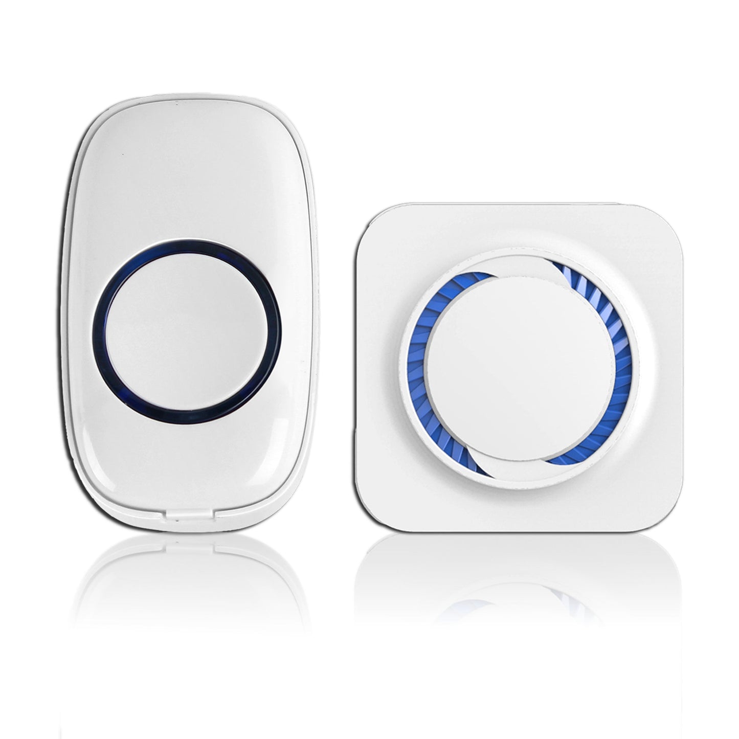 Wireless Door Bell White, Waterproof Doorbell with Operating range of 650 Feet, 58 Chimes, 5 Volume Levels with LED Light- Doorbell B16