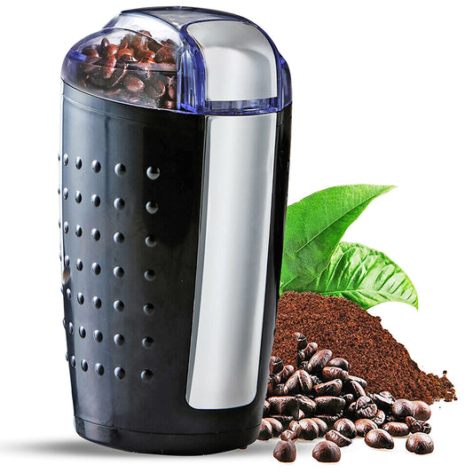 One-Touch Coffee and Spice Grinder Black|  Stainless Steel Blades, Removable Chamber| Capacity up to 12 Cups| Electric Coffee Grinder for Beans, Spices, and More- CG 01 BL