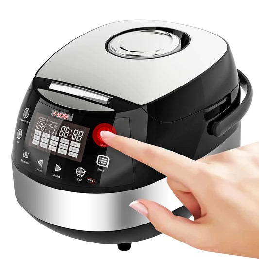 Kcubeinc 5.3Qt Asian Rice Cooker Digital Programmable 15-in-1 Ergonomic Large Touch Screen Electric Multi Cooker Slow Cooker Steamer Pot Warmer 11 Cups 24 Hour Delay Timer Auto Keep Warm Feature RC 0501
